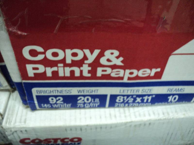costco white 8.5x11 copy paper 5000...