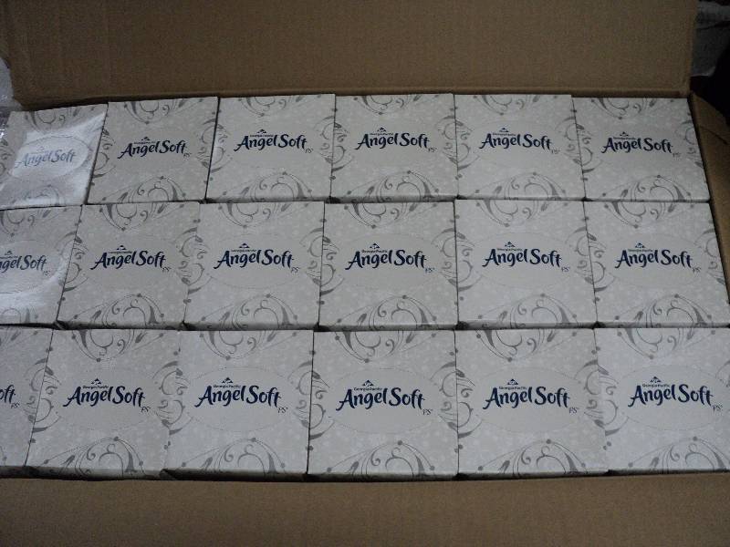 36 boxes of Angel soft facial tissu...