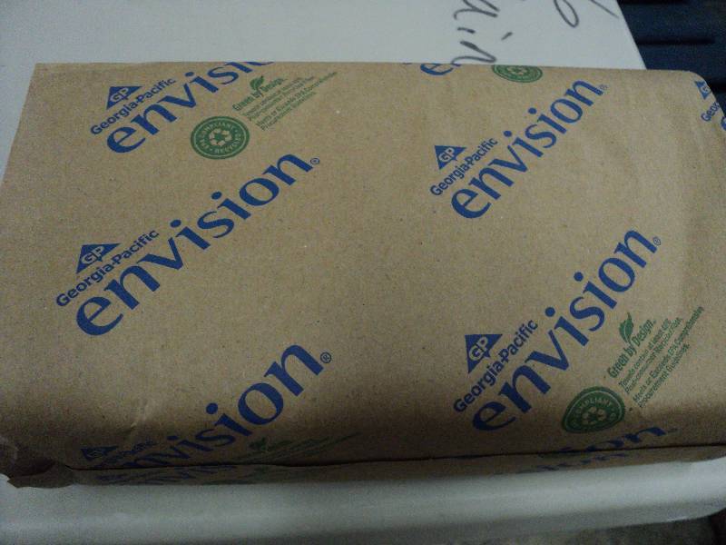 envision brown single fold towels, ...