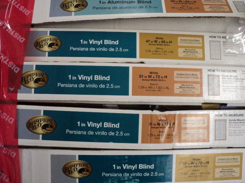 5 blinds various sizes and lengths...