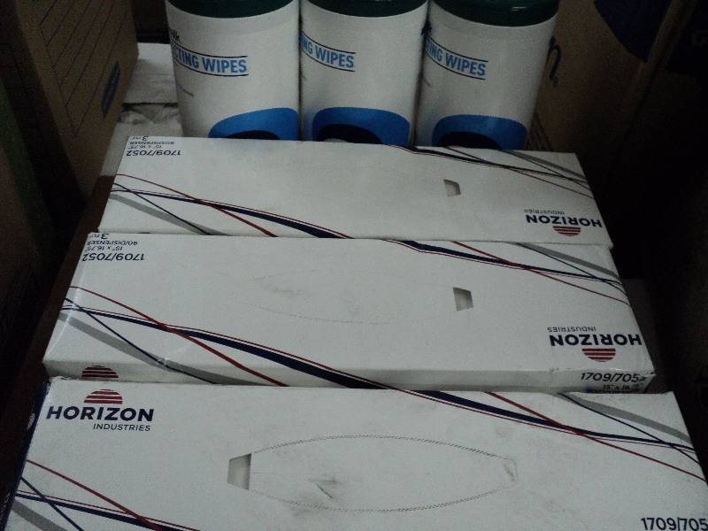 3 boxes of Tech wipes and 10 canist...