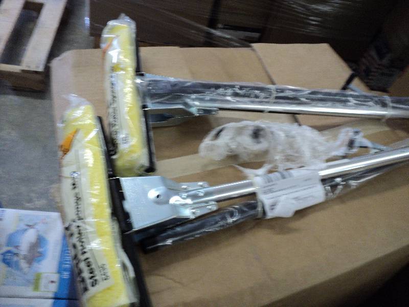 2 steel roller sponge mops, broom, ...