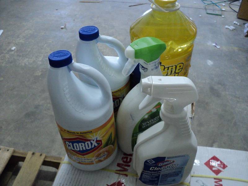 cleaning products...