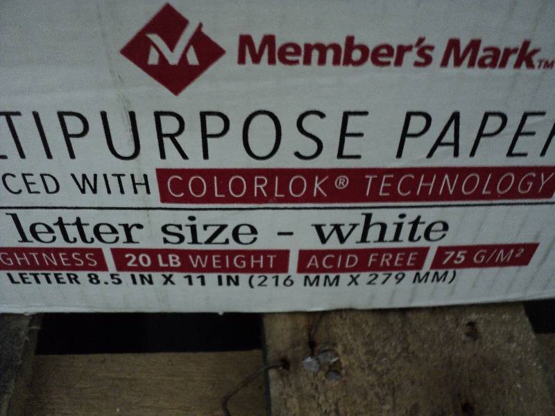 members mark 5000 8.5x11 copy paper...