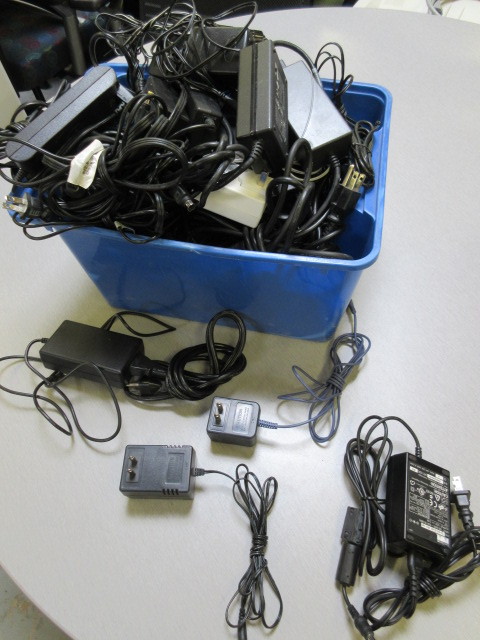 BIN ASSORTED POWER CORDS