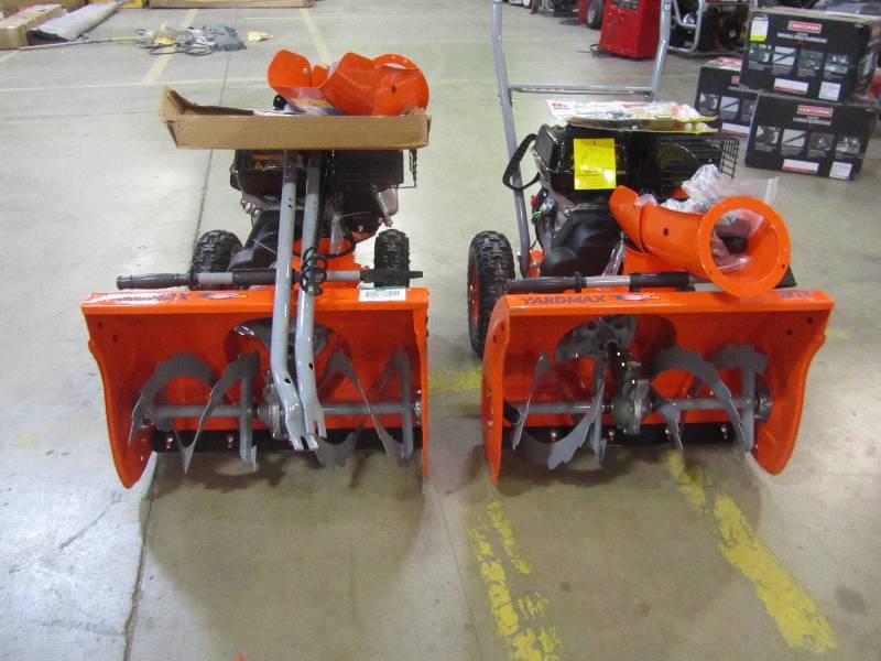 lot 4 image: yardmax 22 2 stage snowblower (x2)