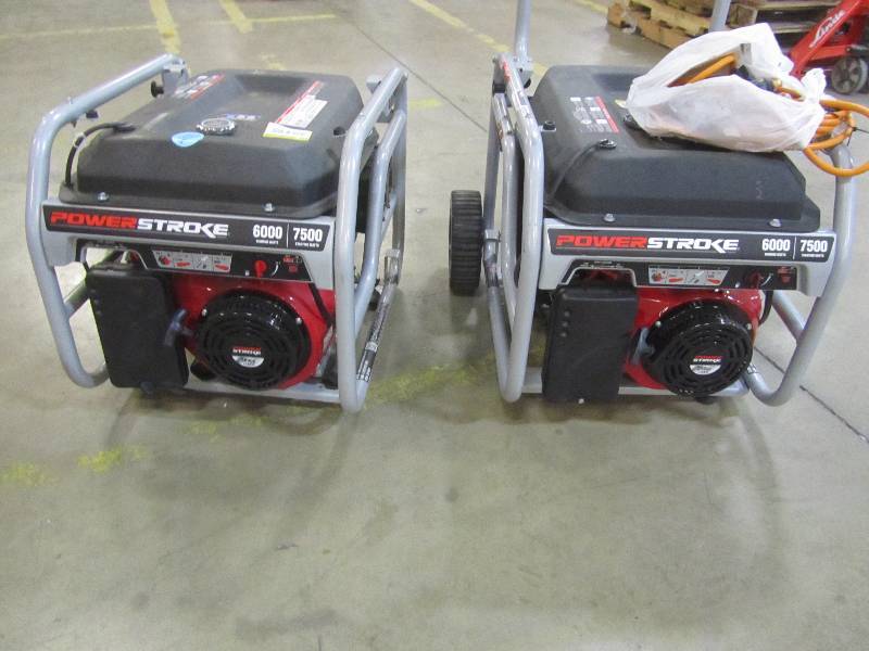 lot 10 image: PowerStroke 6,000-Watt Gasoline Powered Portable Generator (x2)
