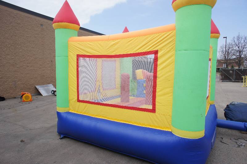 Combo double slide with pop-ups great for birthday parties
