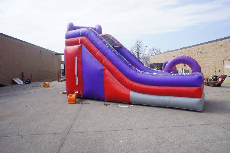 Triple lane slide.   Cutting edge creations brand 18 oz pvc
