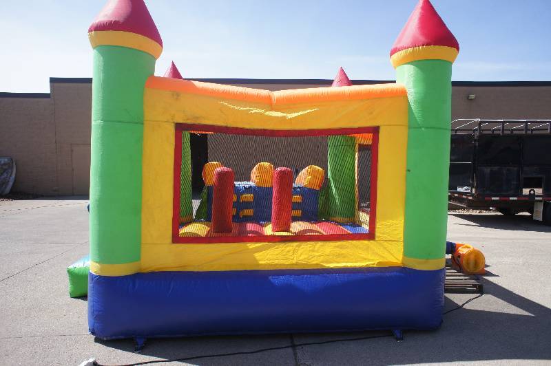 Combo double slide with pop-ups great for birthday parties