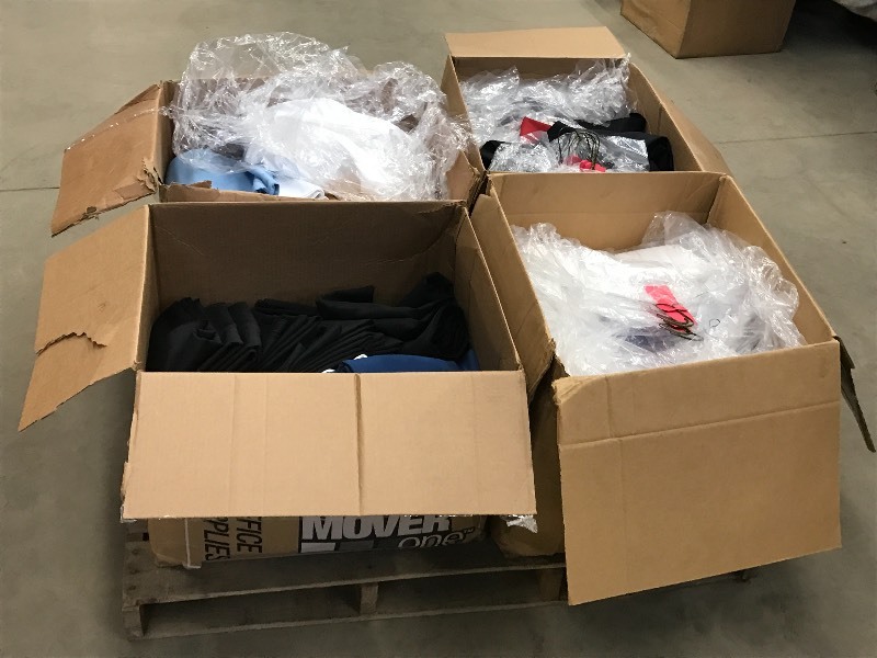 (4) Boxes Of Assorted Linens---Stai...