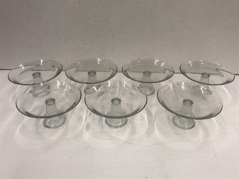 Lot Of (7) Glass Cake Plates ...