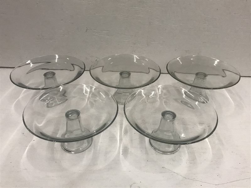 Lot Of (5) Glass Cake Plates ...
