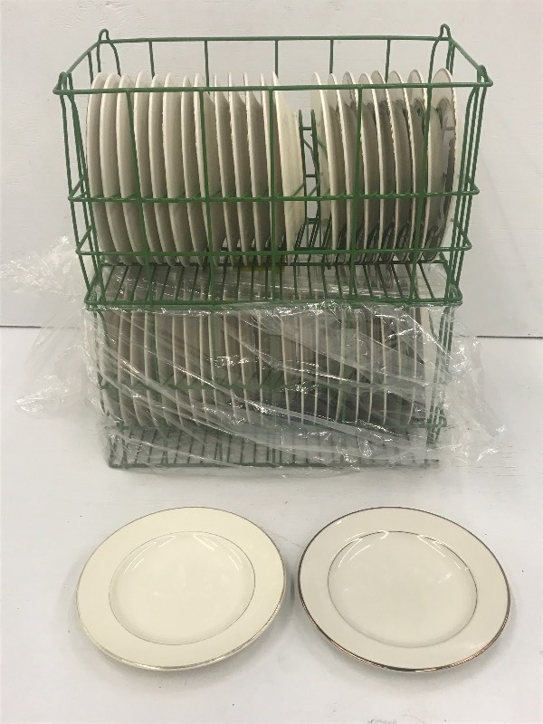 (2) Crates Of 10 Ivory Gold-Rim Di...