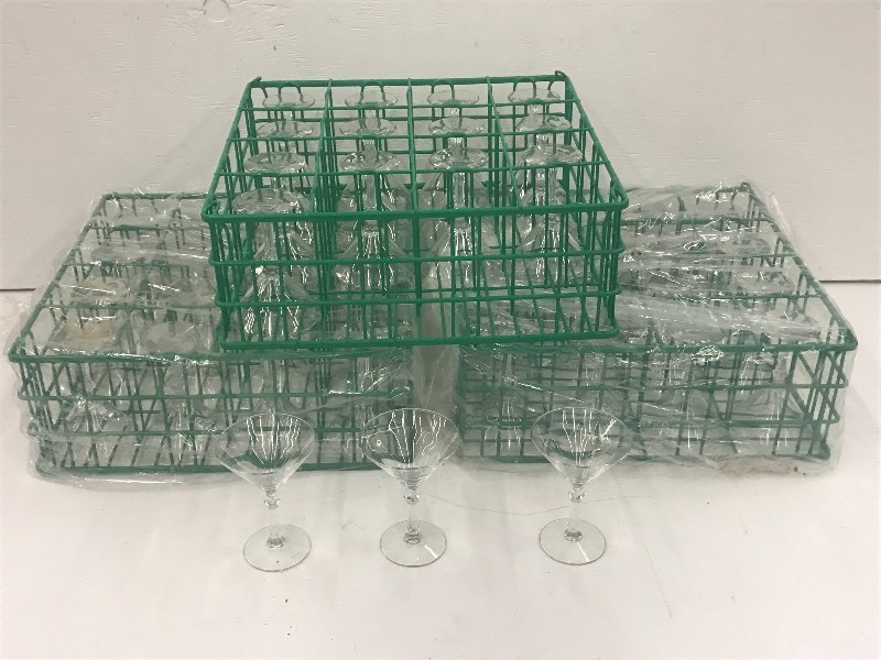 (3) Crates Of 6oz Martini Glasses--...