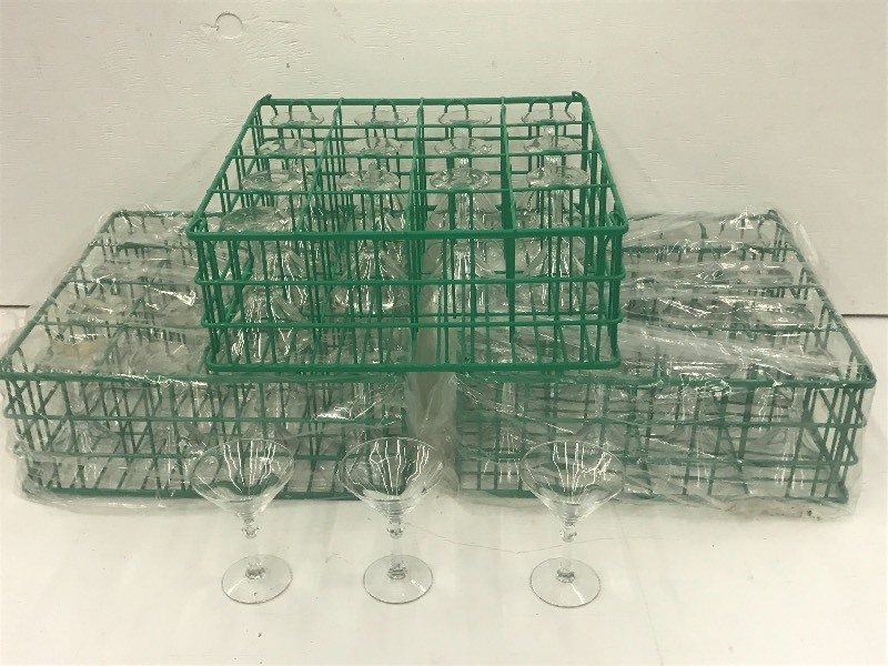 (3) Crates Of 6oz Martini Glasses--...