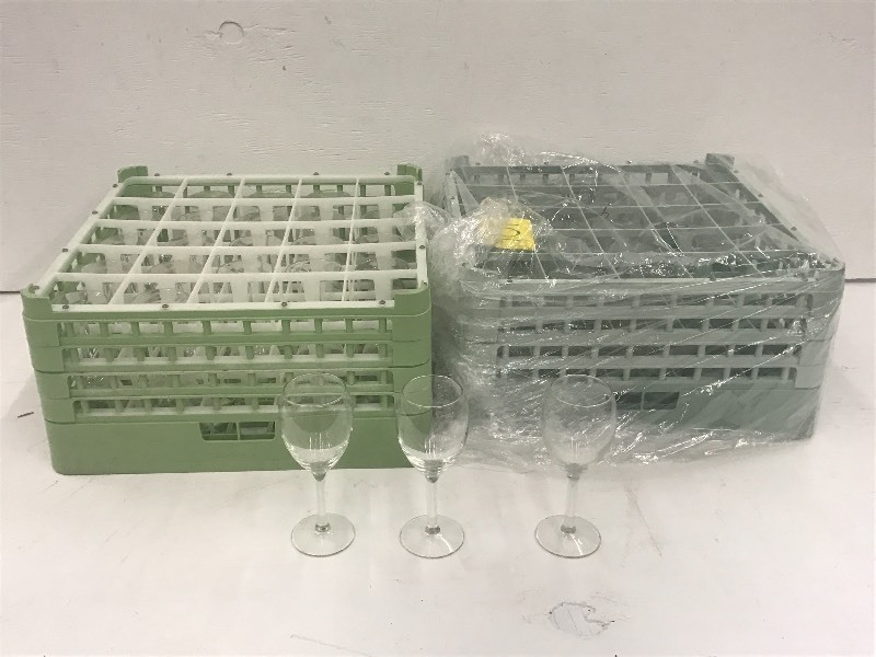 (2) Crates Of 12oz Wine Glasses--(3...