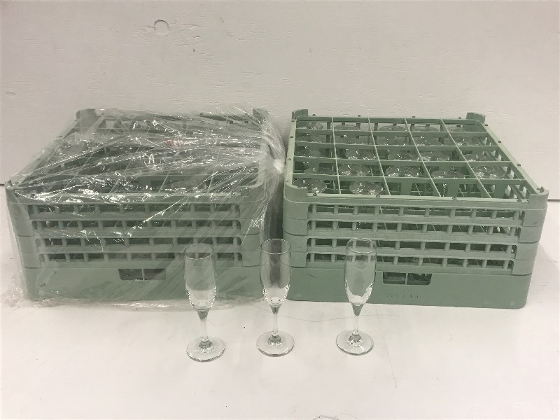 (2) Crates Of 6oz Flute Champagne G...