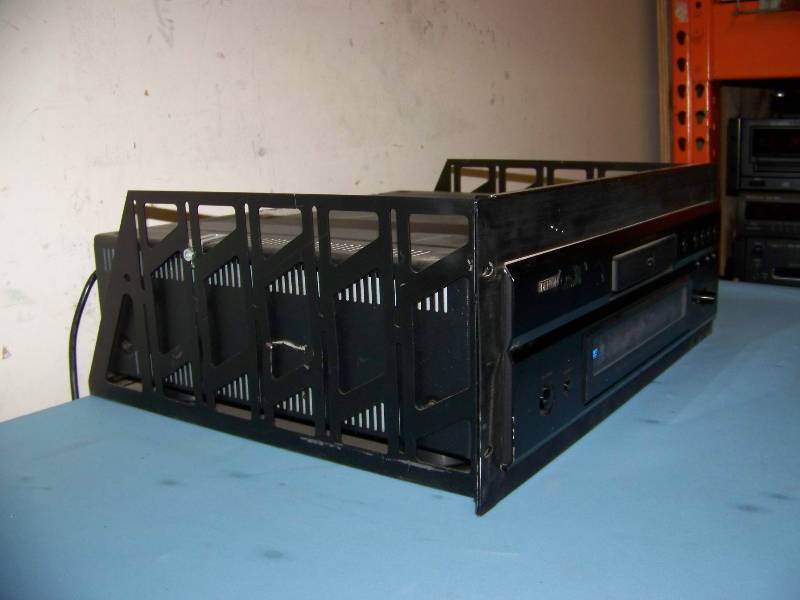 lot 43 image: Denon, DVD Audio-Video  Super Audio CD Player with Remote Control in Middle Atlantic Rack Shelf