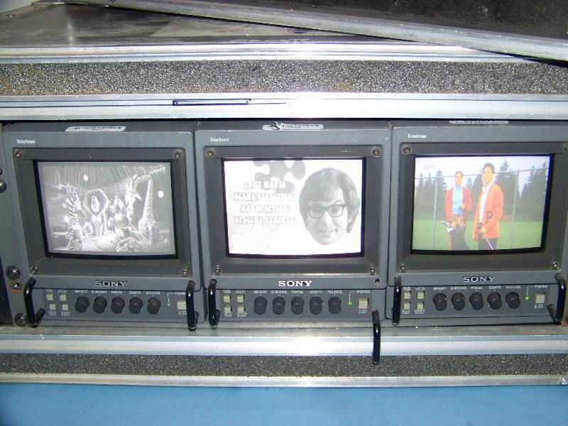 lot 46 image: (3) Sony, 5, Trinitron Color Video Monitors in Jan-Al, Hard-Sided Case