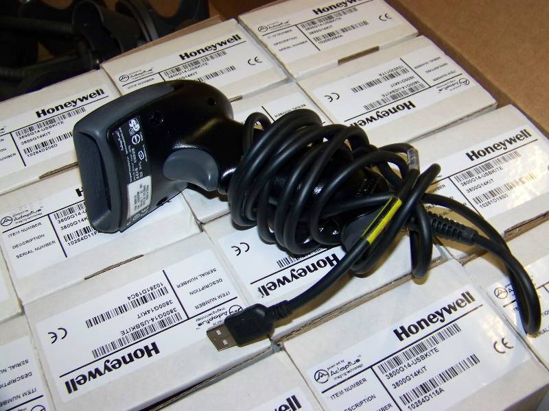 lot 65 image: (20) Honeywell Scanners in Original Boxes and a few Scanner Stands
