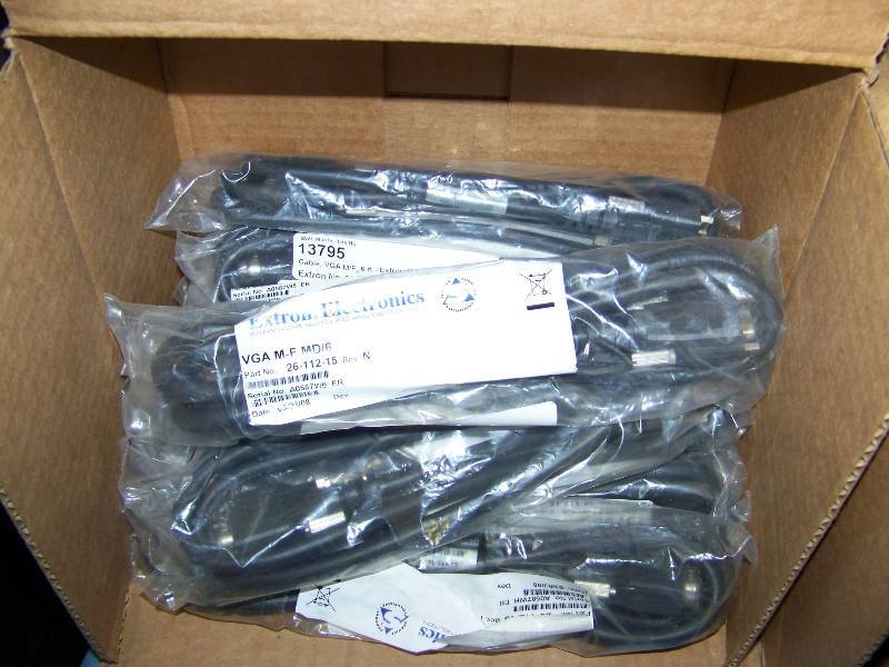 lot 77 image: (22) Extron Electronics, P2 DA2xis in Original Boxes and various NEW Extron Electronics Cables
