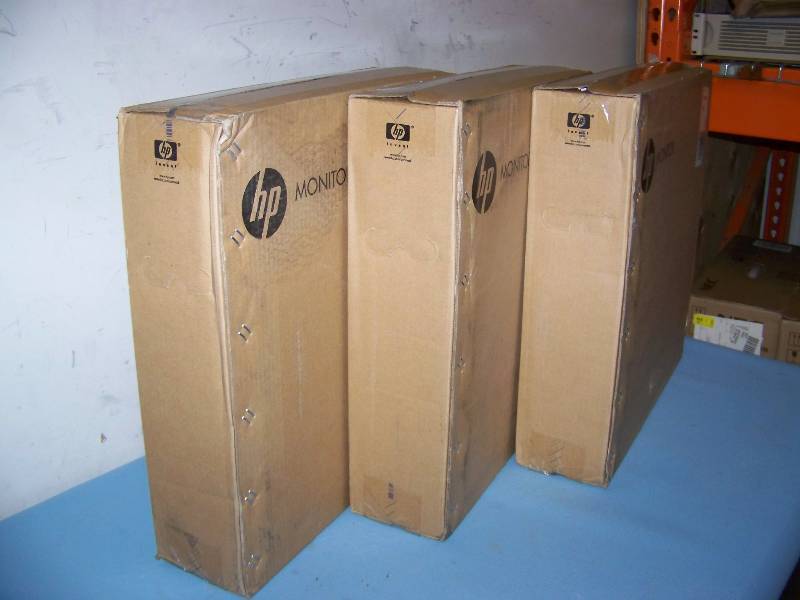 lot 94 image: (3) Hewlett Packard  HP Compaq, 17 LCD Monitors - NEW in Original Boxes