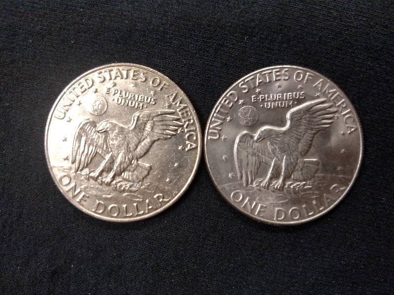 lot 113 image: 1974 & 1974 D Eisenhower Dollars...
