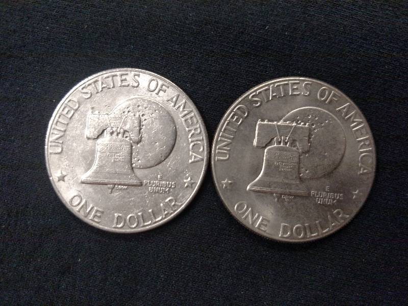 lot 114 image: 1976 & 1976 D Eisenhower Dollars...