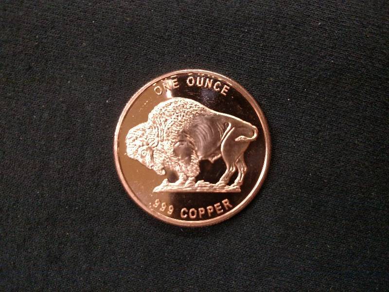 lot 124 image: Indian Head One Ounce .999 Copper C...