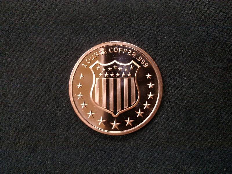 lot 125 image: The Rattler One Ounce .999 Copper C...