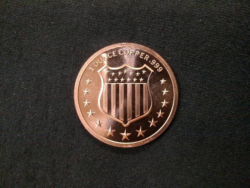 lot 127 image: Bison One Ounce .999 Copper Coin...