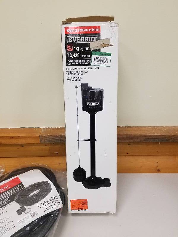 lot 38 image: Everbilt 13 HP Pedestal Sump Pump