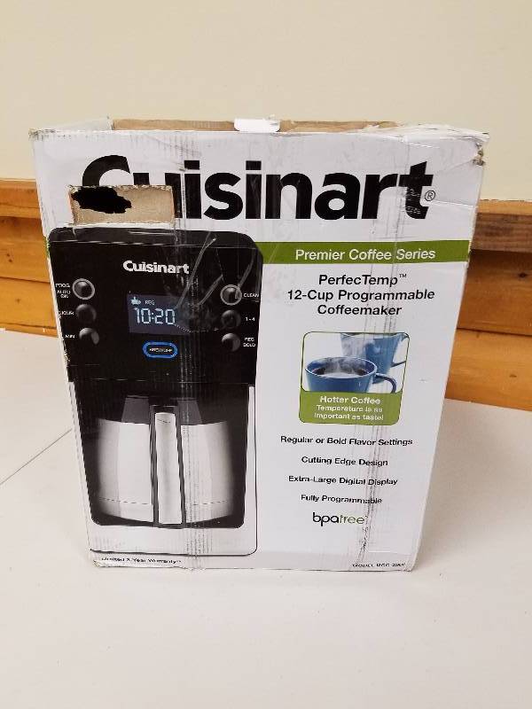 lot 40 image: Cuisinart PerfecTemp 12-Cup Black and Brushed Stainless Thermal Coffeemaker