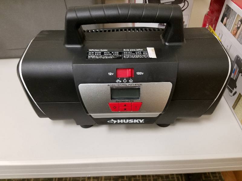 lot 65 image: Husky 12-Volt120-Volt Home and Auto Inflator
