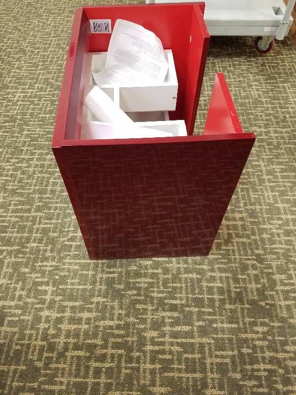 lot 44 image: Schon Esley 23.5 in. Vanity in Gloss Red