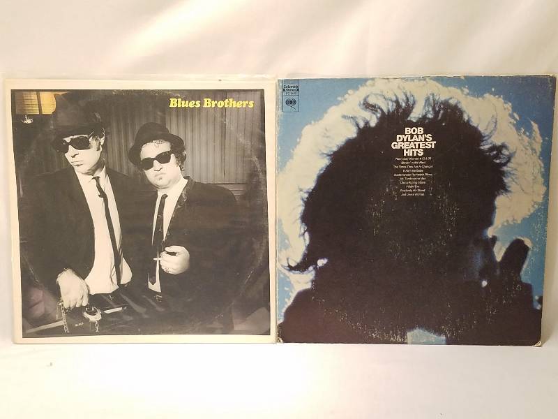 lot 114 image: BLUES BROTHERS AND BOB DYLAN VINYL RECORDS