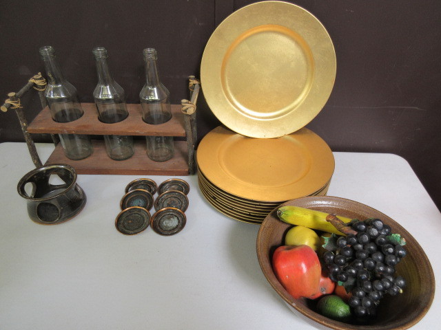 COPPER COASTERS, GOLD CHARGERS AND MORE