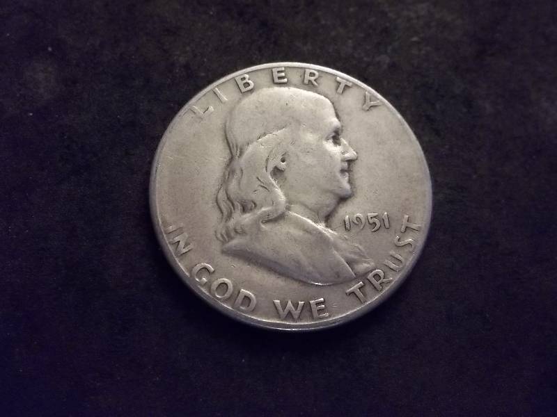 1951 S Franklin Half Dollar