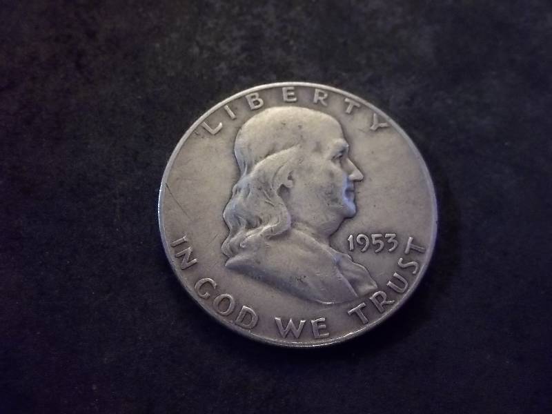 1953 D  Franklin Half Dollar
