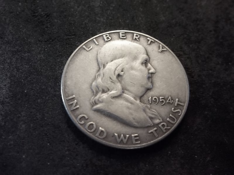 1954 S Franklin Half Dollar