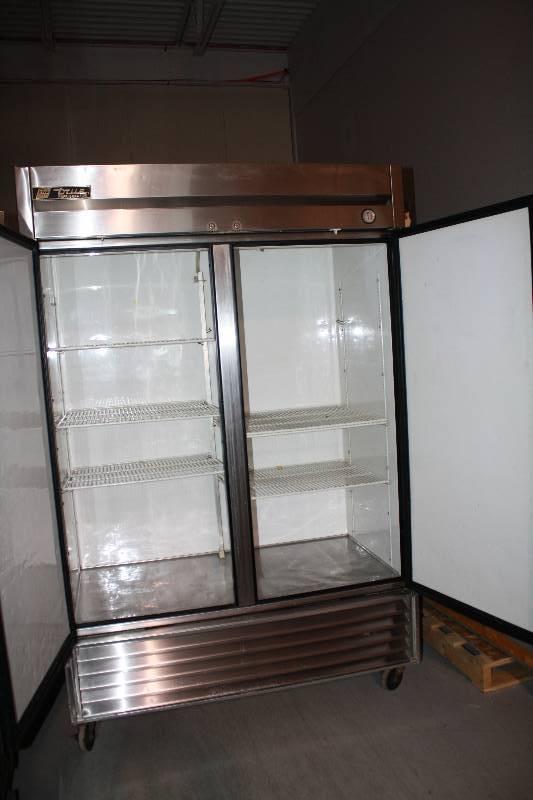 True Two Door Refrigerator, Runs and Cools