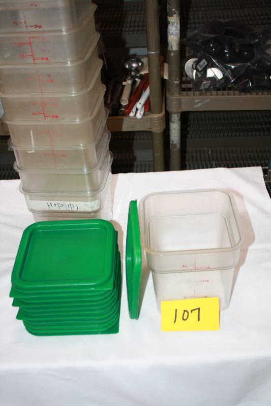 4 Quart plastic Containers with Lids