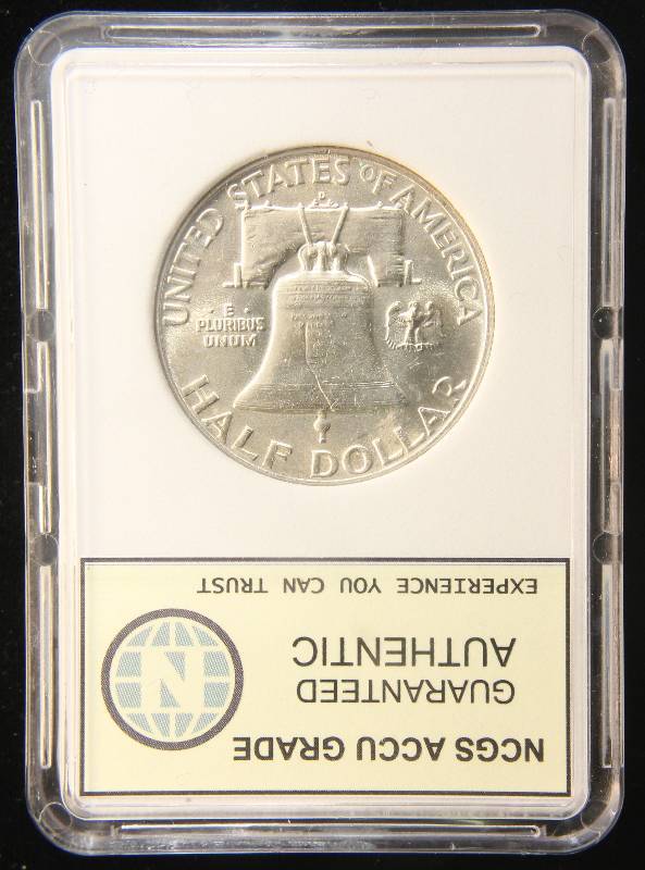 1954-D FRANKLIN SILVER HALF DOLLAR MS66 NCGS