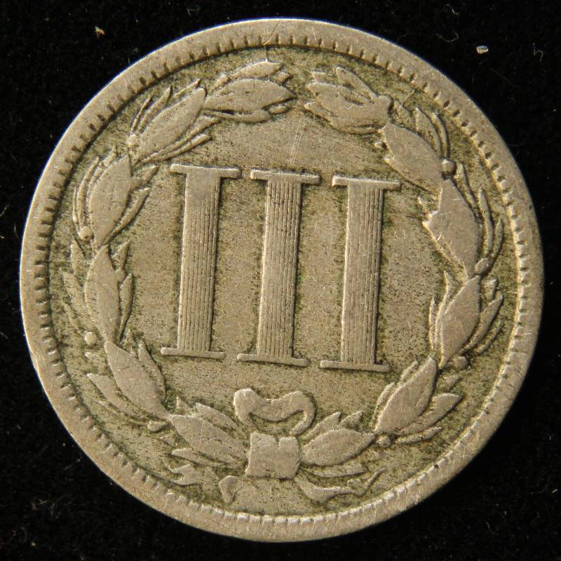 1881 US THREE CENT NICKEL VG