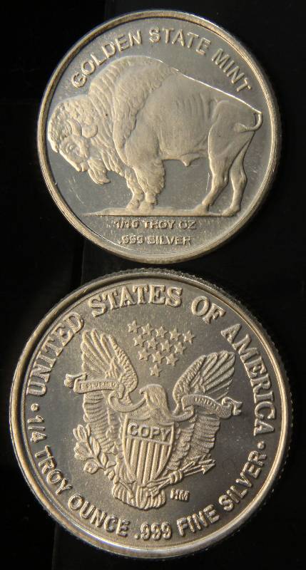 2 FRACTIONAL .999 FINE SILVER ROUNDS (1) 14 & (1) 110TH OZ