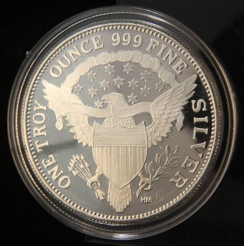 1 TROY OZ. .999 FINE SILVER 1964 KENNEDY DESIGN IN AIRTITE