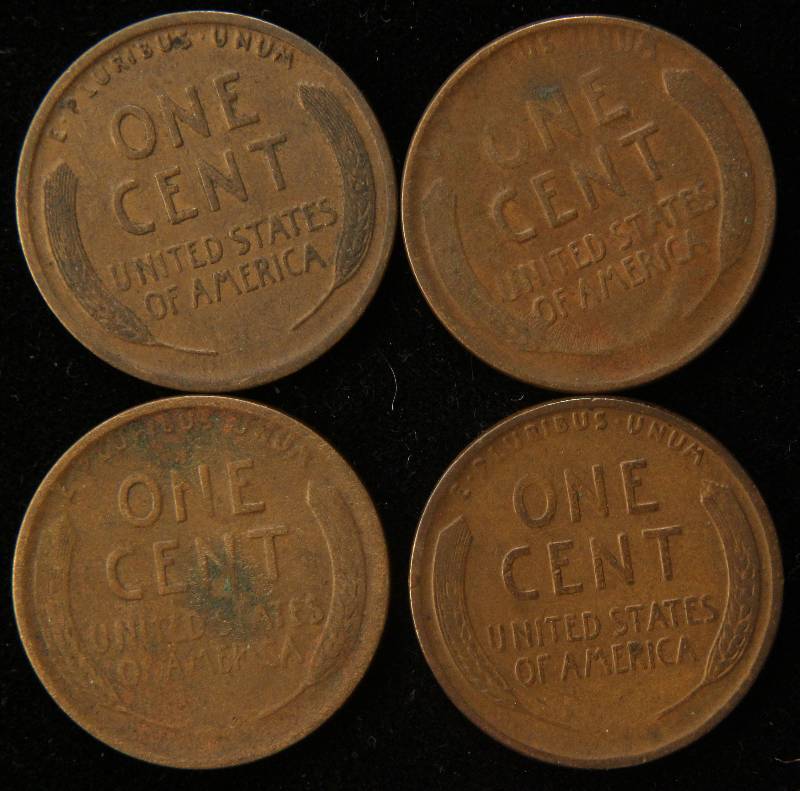 GROUP OF 4 WHEAT CENTS 1916, 1919, 1920-S, 1926-D