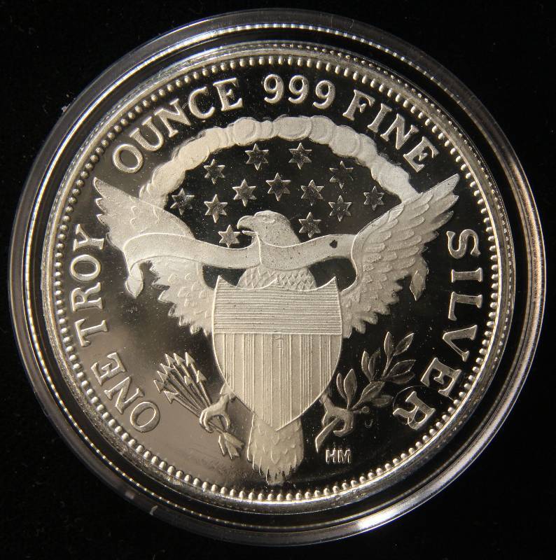 1 TROY OZ. .999 FINE SILVER 1964 KENNEDY DESIGN IN AIRTITE