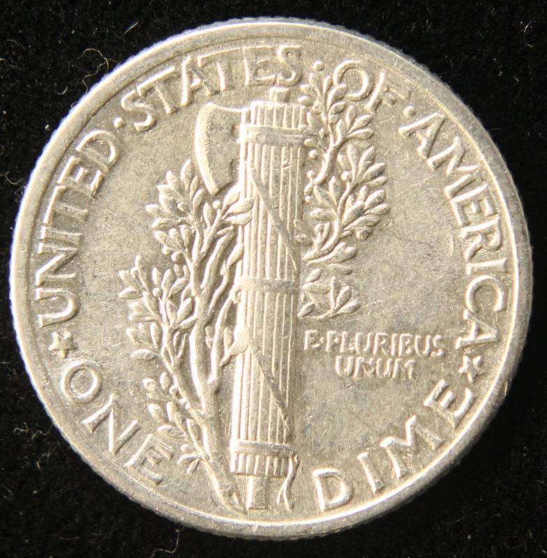 1940 US MERCURY SILVER DIME AU55